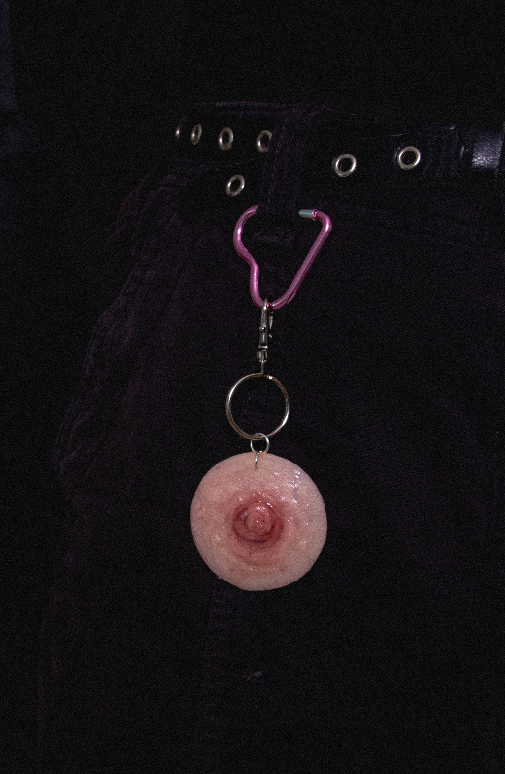Unpierced Nipple Keyring