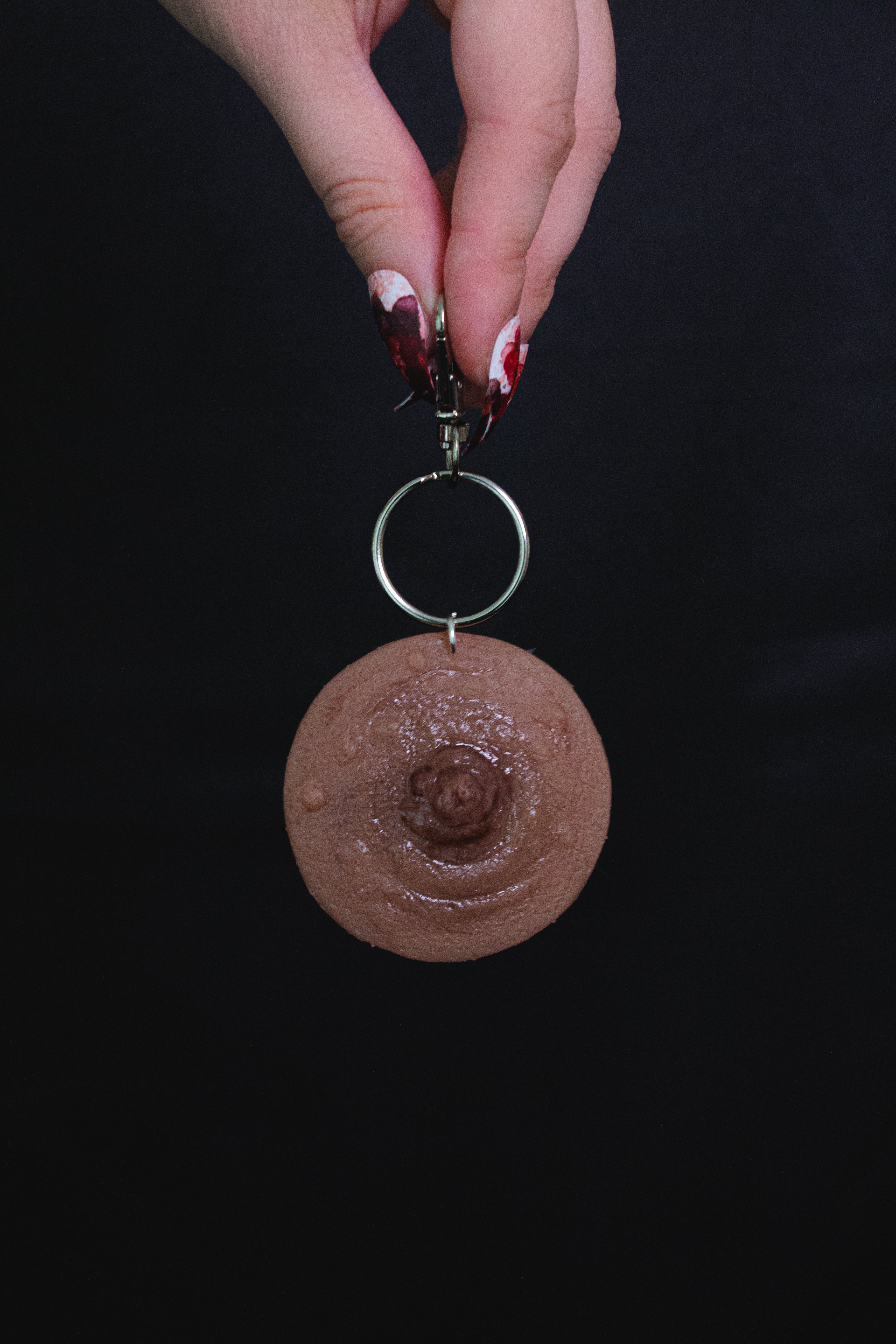 Unpierced Nipple Keyring